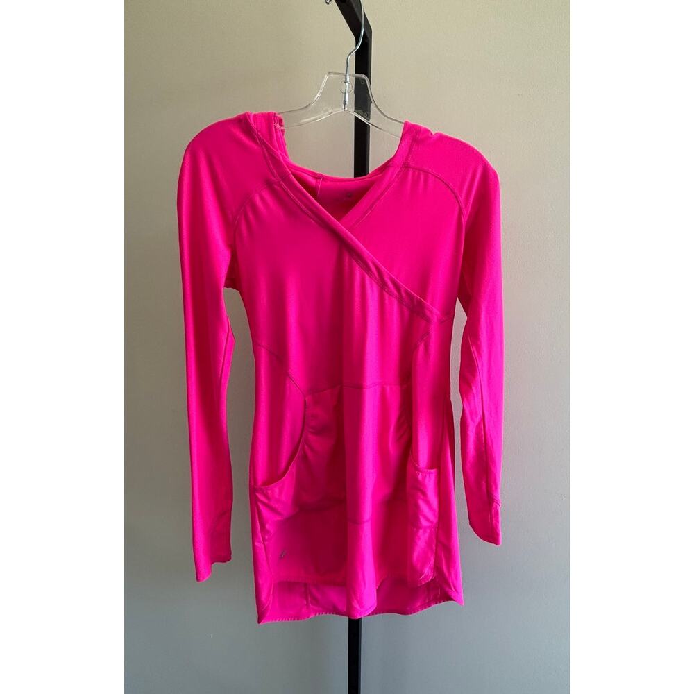 Athleta Neon Pink Long Sleeve Hoodie Size S #57266